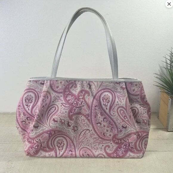 Etro pink paisley cloth tote shoulder bag EUC - Picture 3 of 10